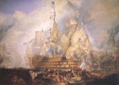 Joseph Mallord William Turner The Battle of Trafalgar (mk25) Spain oil painting art